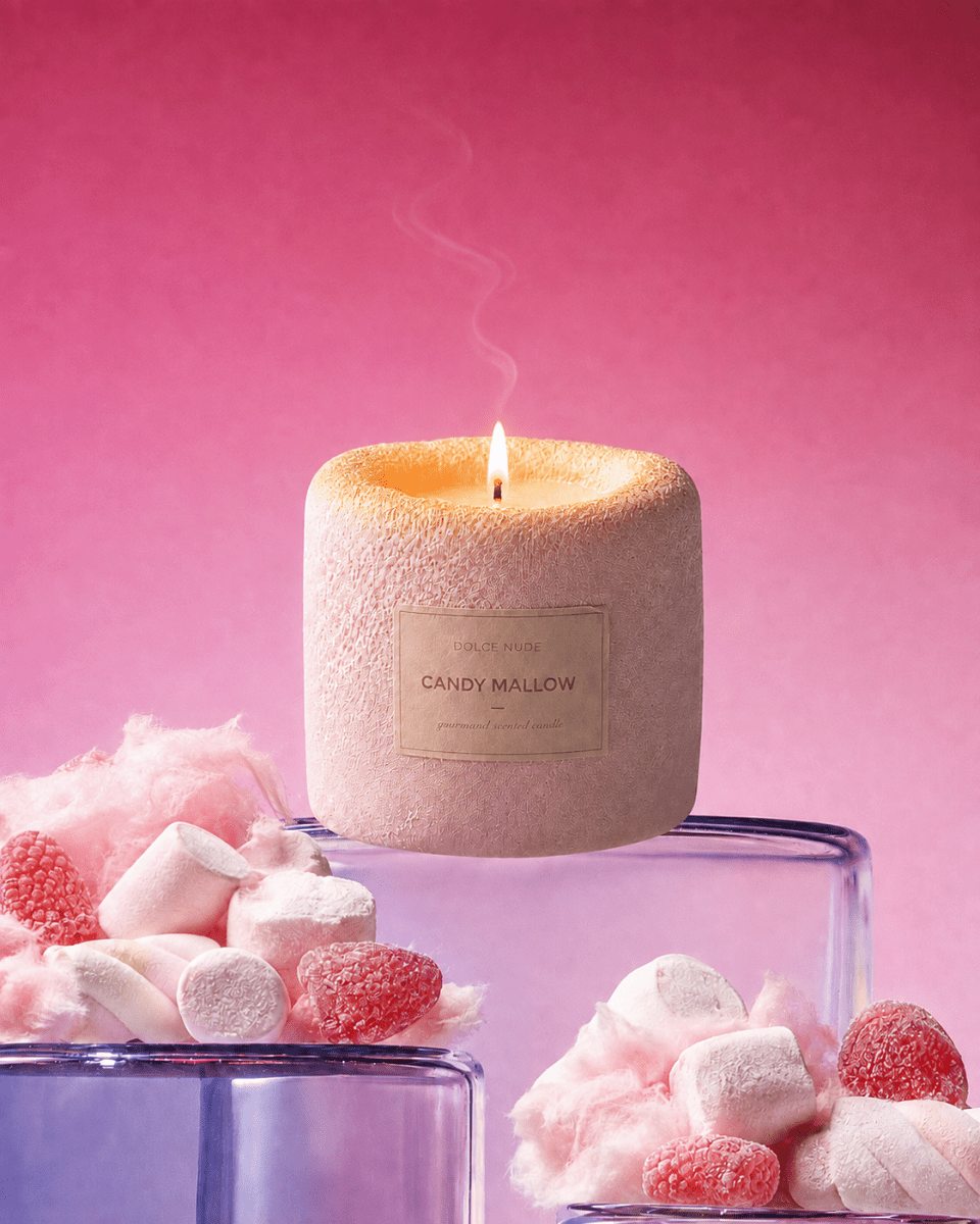 CANDY MALLOW Scented Candle - Edible Fragrance - DOLCE NUDE