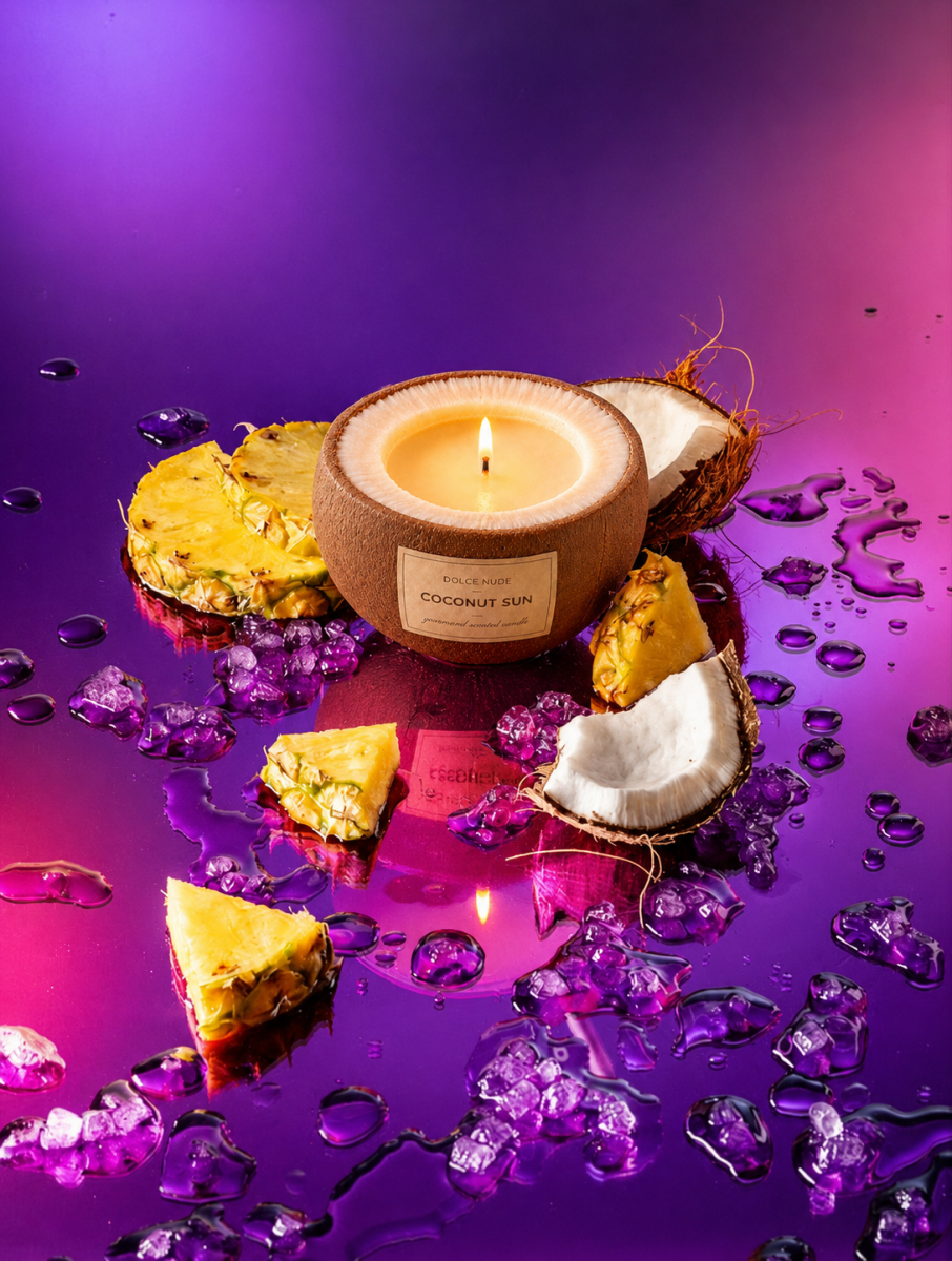 COCONUT SUN Scented Candle - Edible Fragrance - DOLCE NUDE